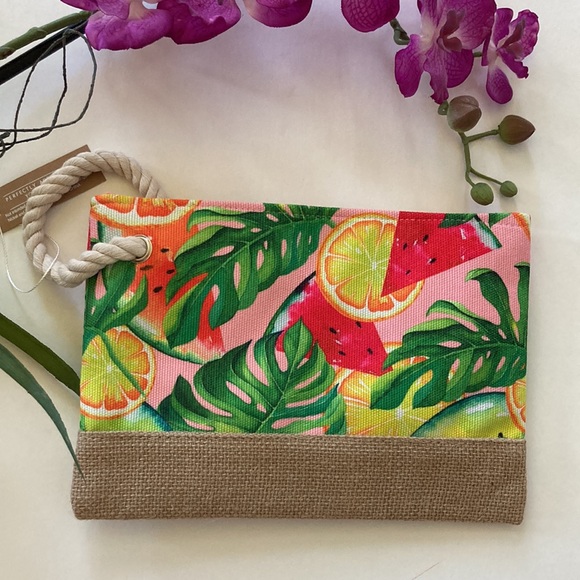 Tropical Fruit Wristlet/Cosmetic Bag - Picture 3 of 8